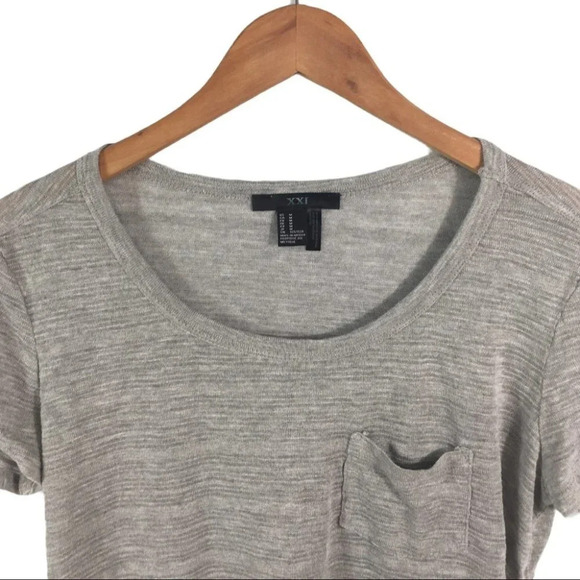 WS331 Forever 21 XXI Sheer Pocket Boho T Shirt M - Picture 3 of 4